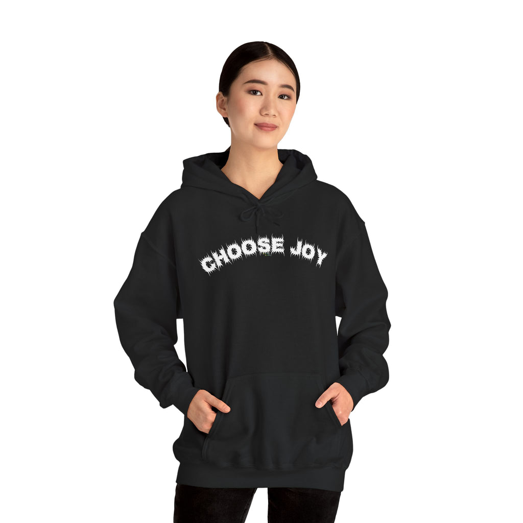 Bildsa Choose Joy White Text Hoodie