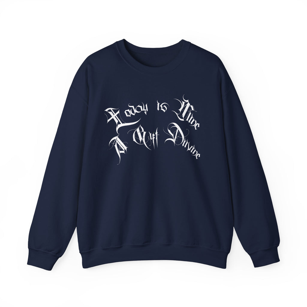 Ellioaey A Gift Divine White Text Crewneck