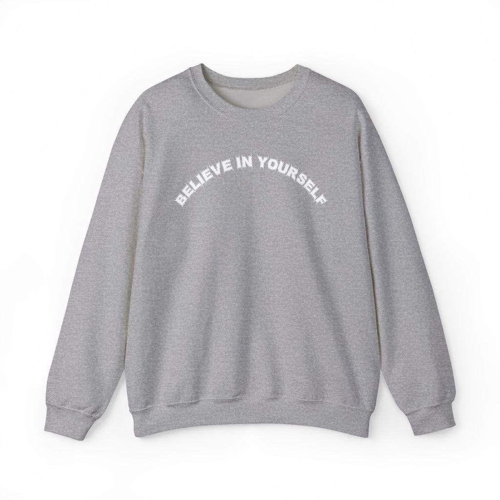 Bildsa Believe In Yourself White Text Crewneck