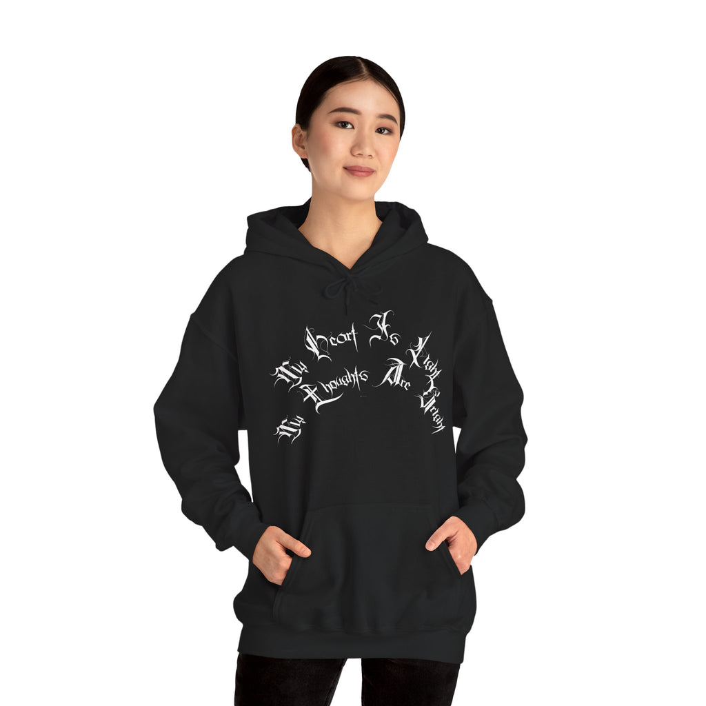 Ellioaey My Heart Is Light White Text Hoodie