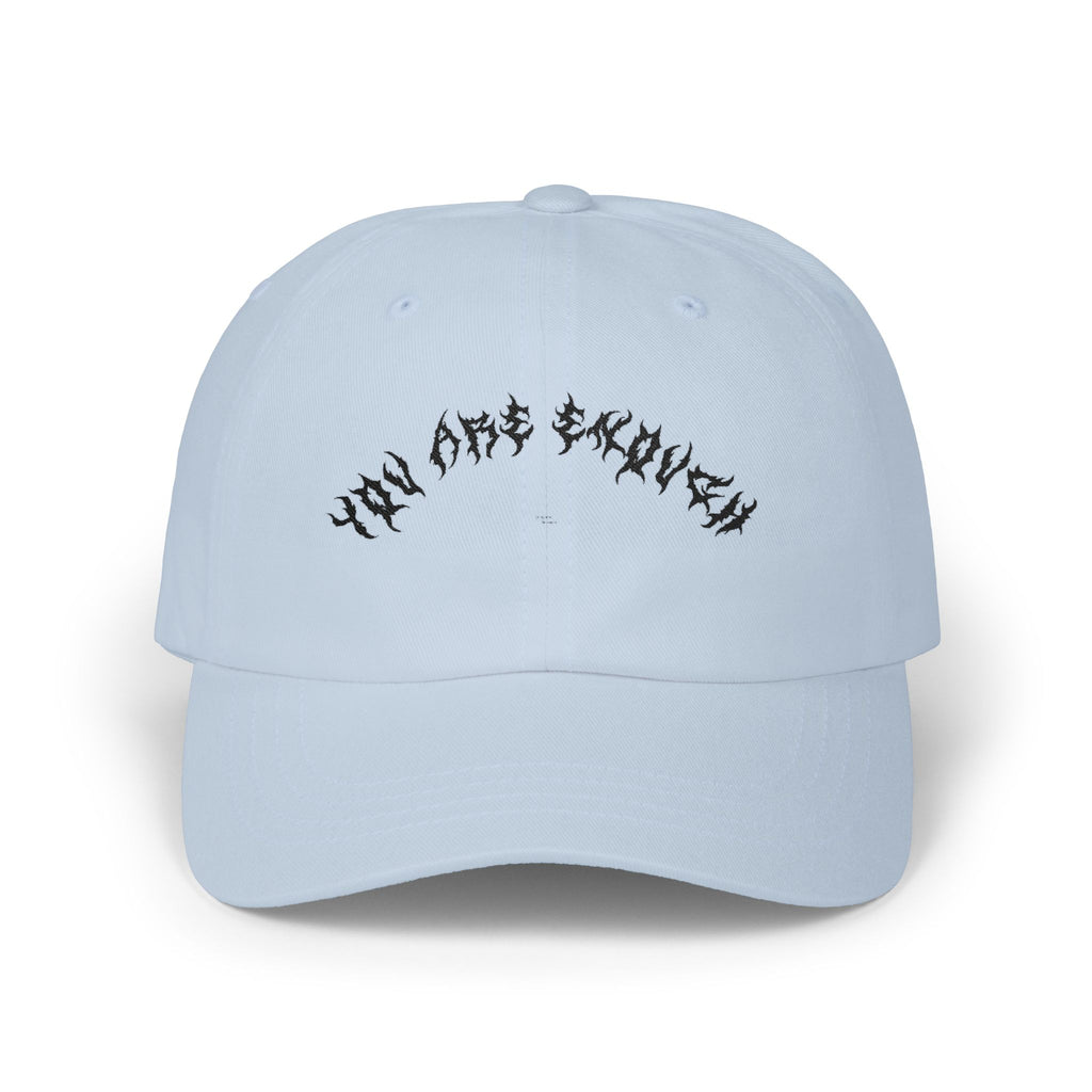 Lundr You Are Enough Black Text Dad Hat