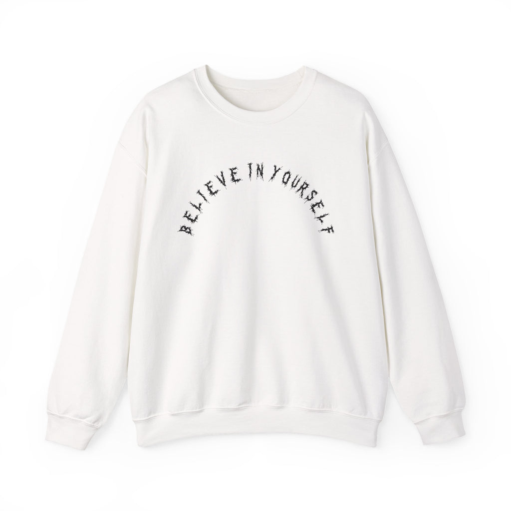 Hvita Believe In Yourself Black Text Crewneck