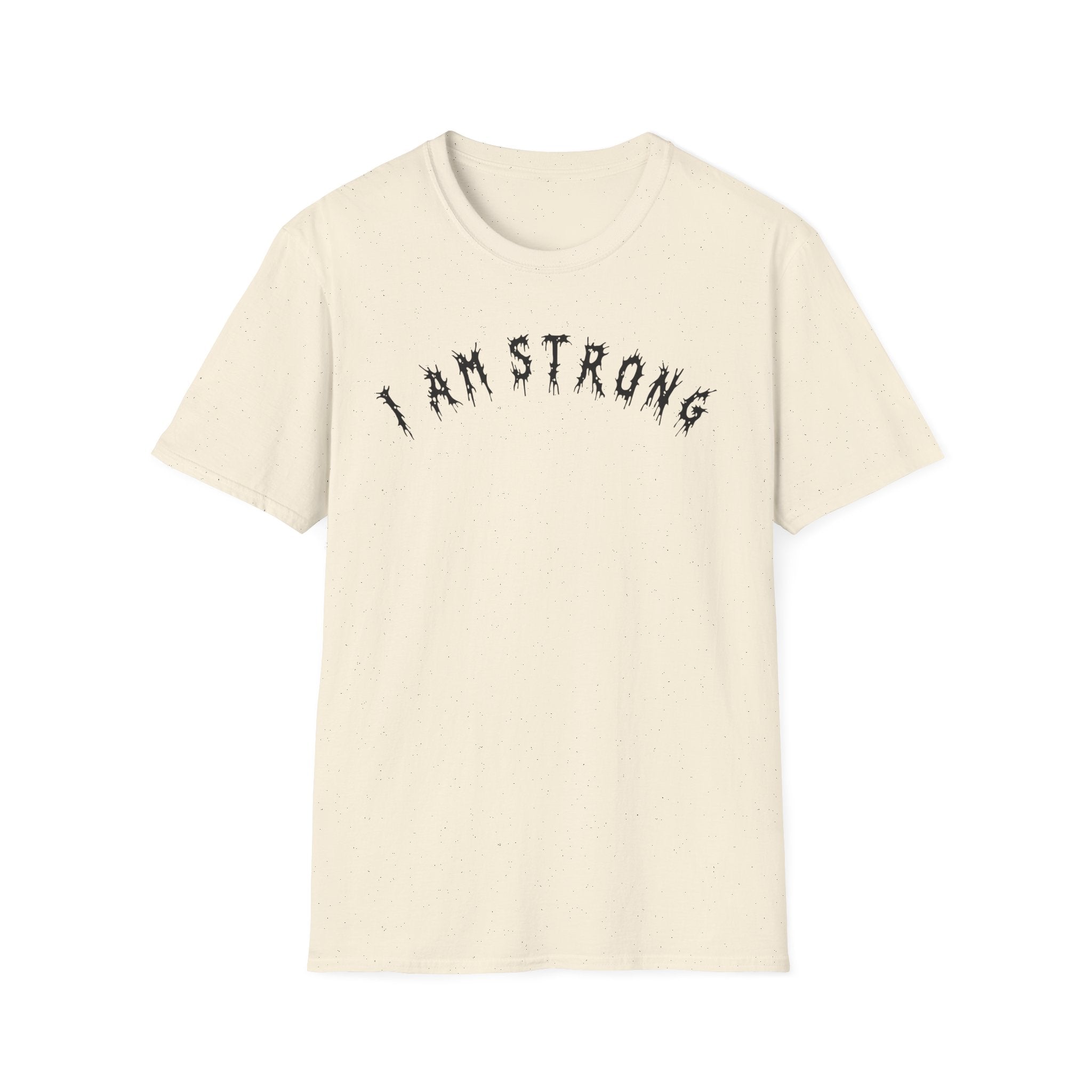 Hvita I Am Strong Black Text Tee