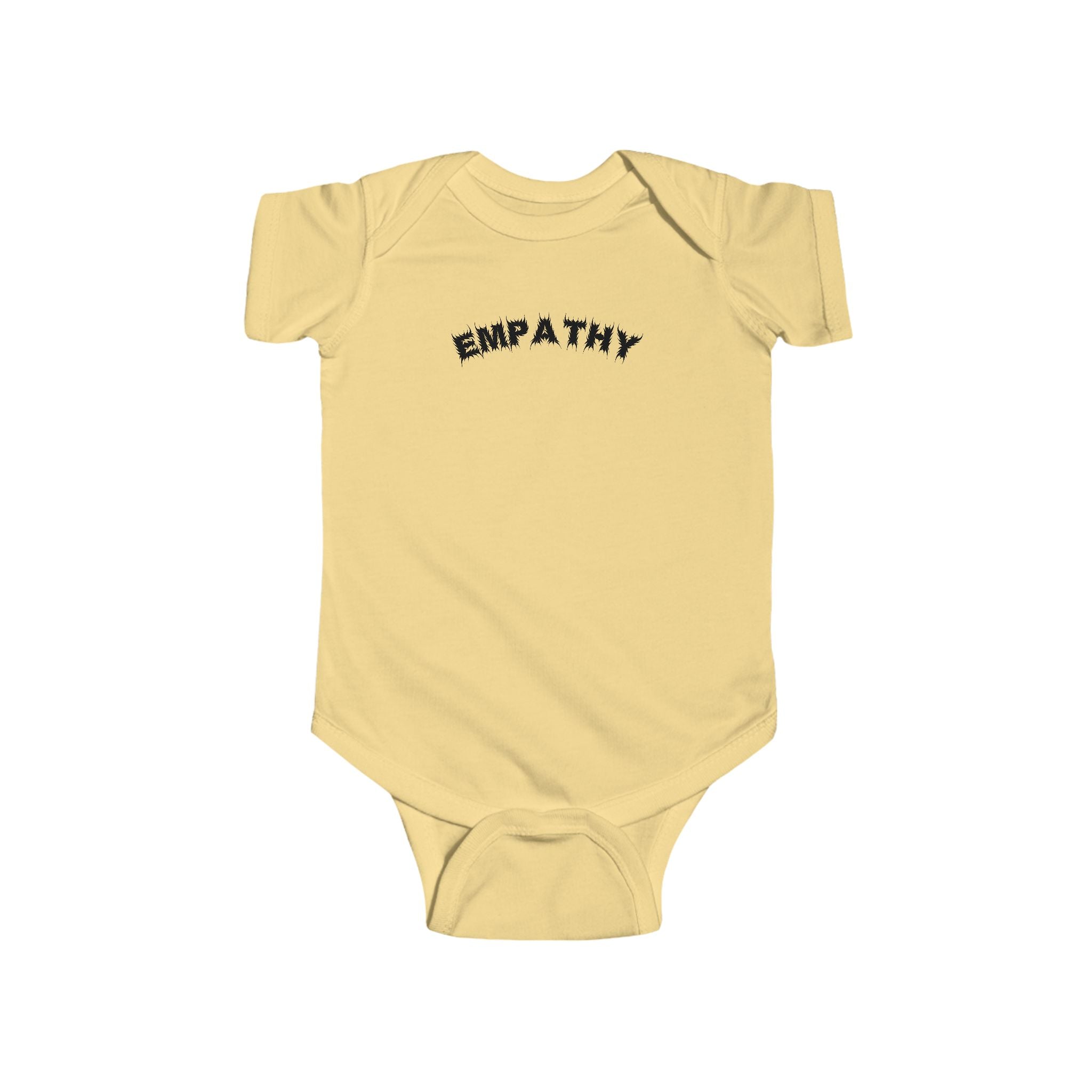 Bildsa Empathy Black Text Baby Onesie