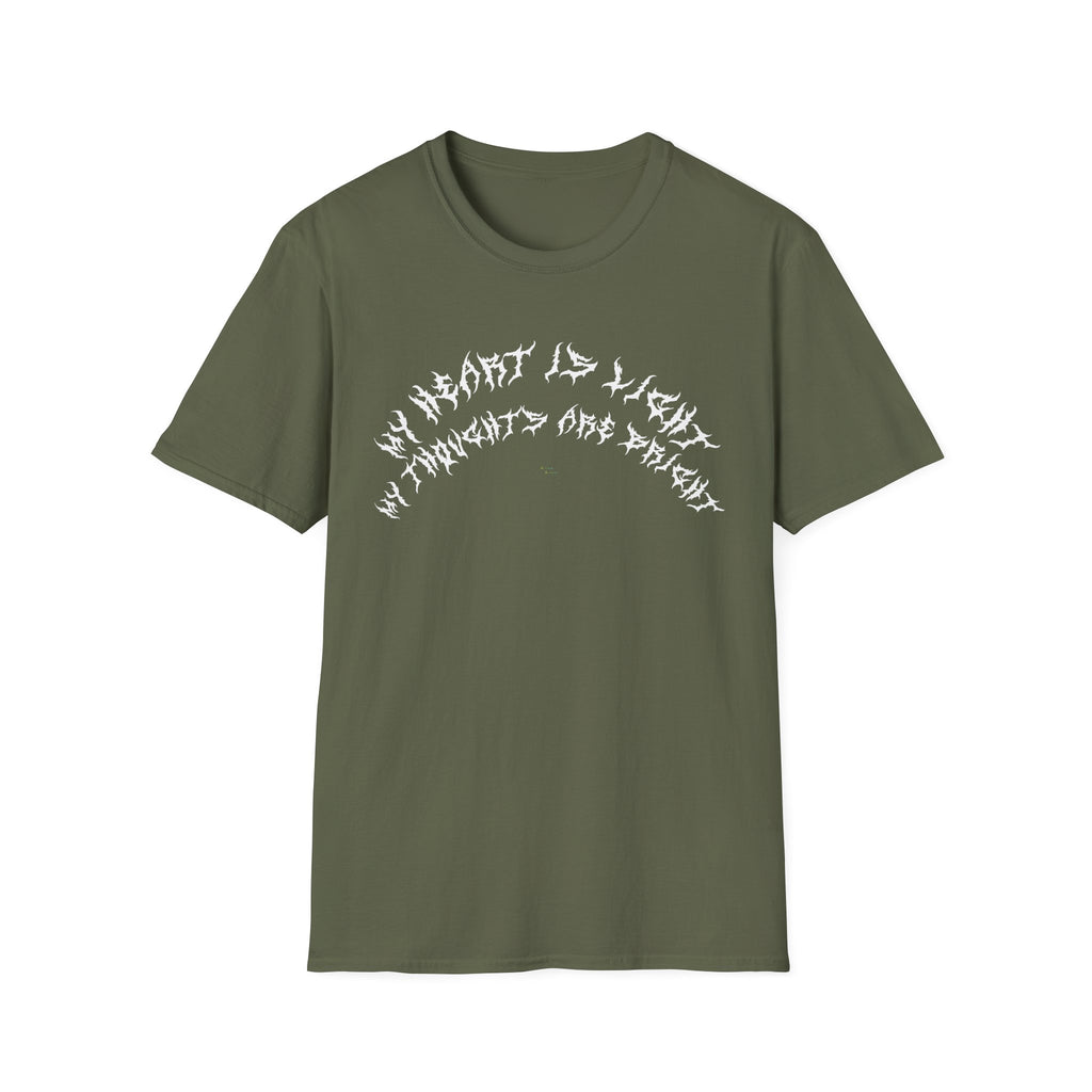 Lundr My Heart Is Light White Text Tee