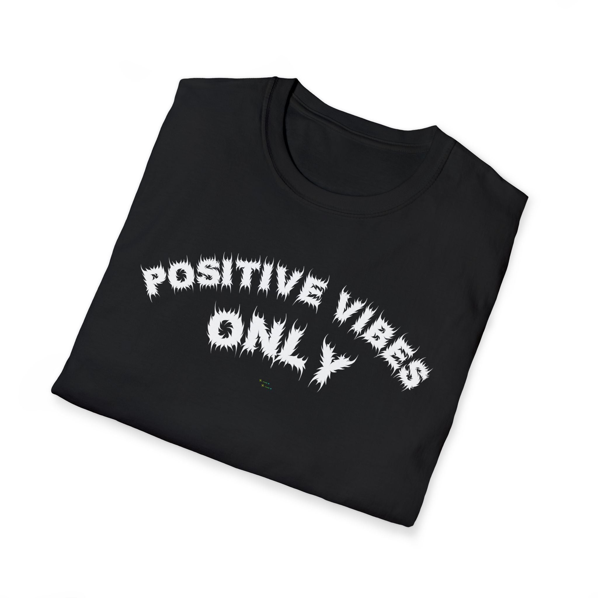 Bildsa Positive Vibes White Text Tee