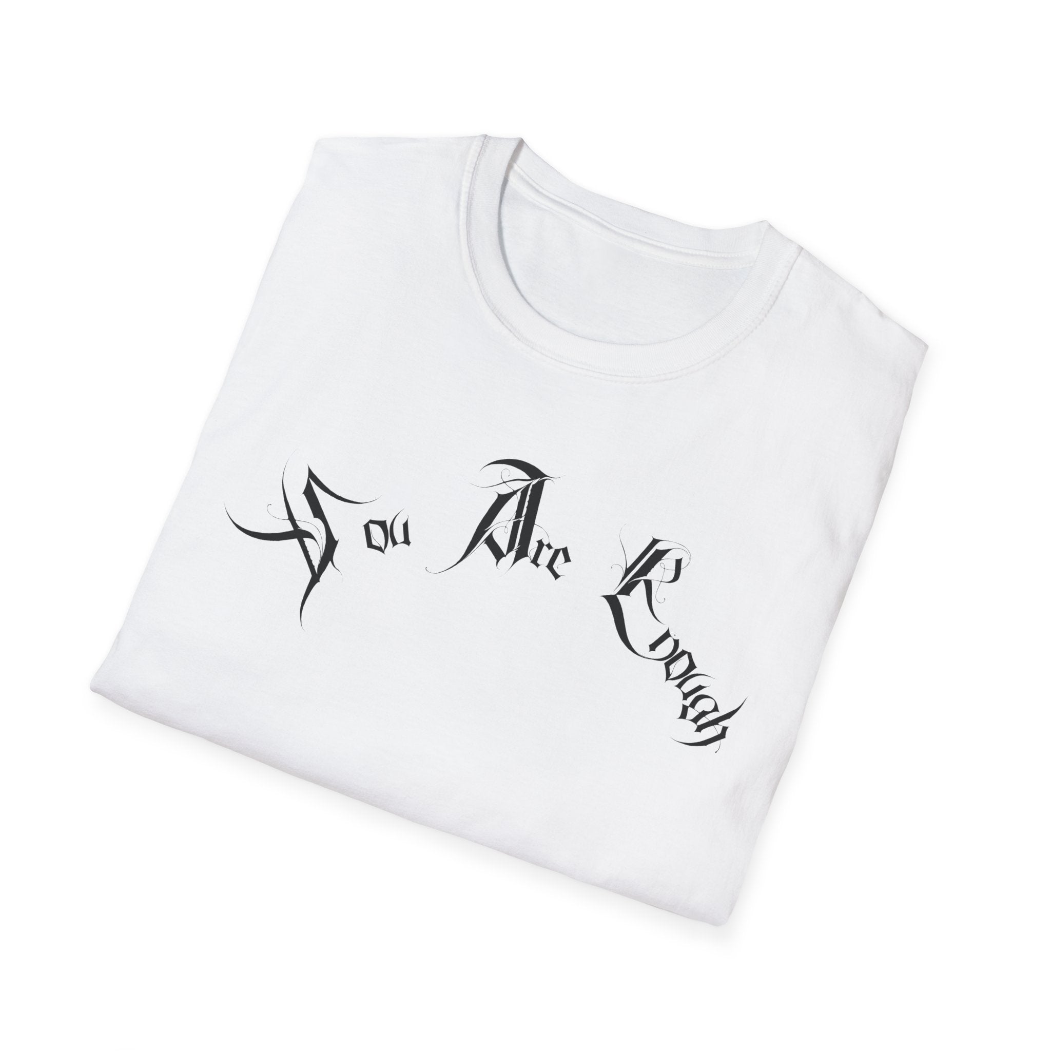 Ellioaey You Are Enough Black Text Tee
