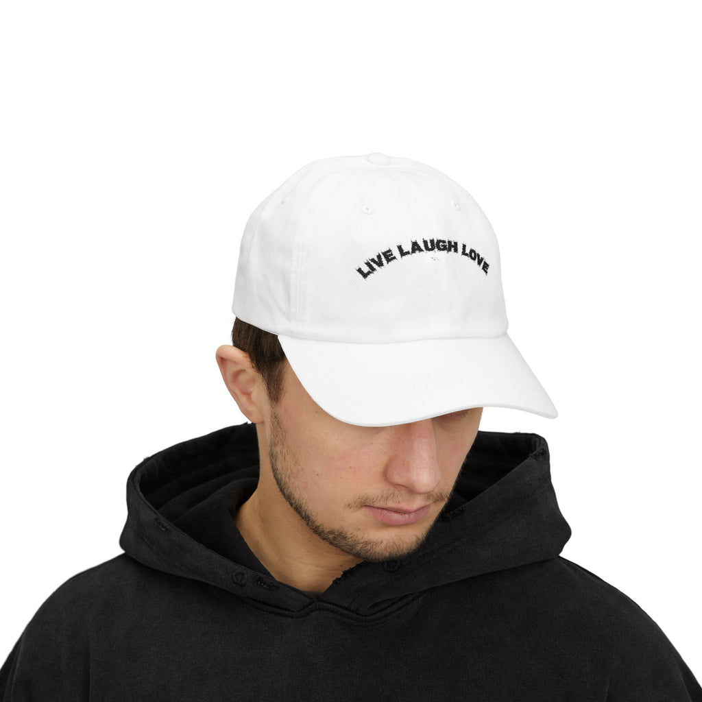 Bildsa Live Laugh Love Black Text Dad Hat