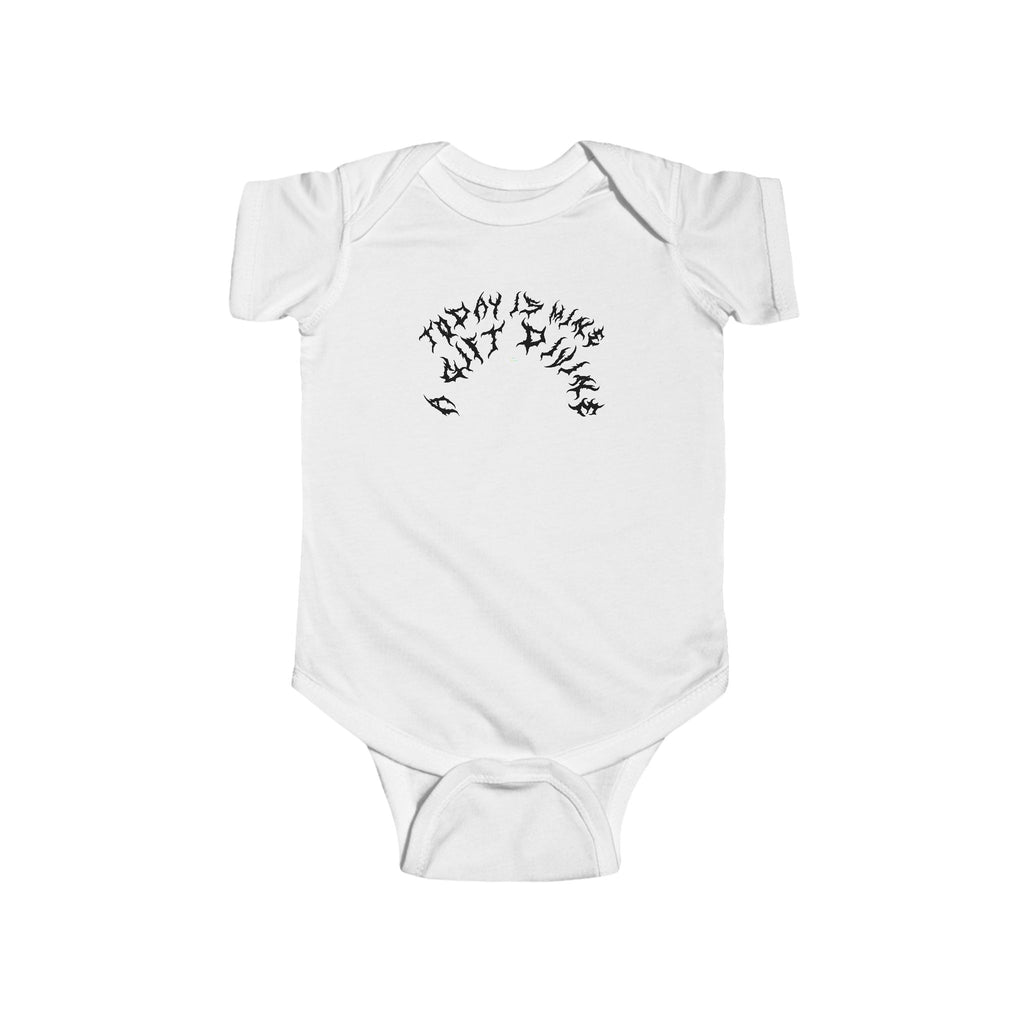 Lundr A Gift Divine Black Text Baby Onesie