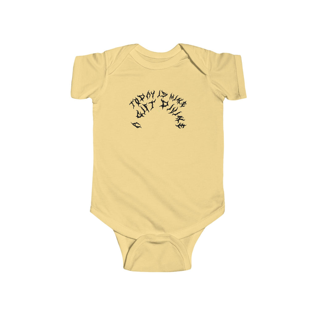 Lundr A Gift Divine Black Text Baby Onesie