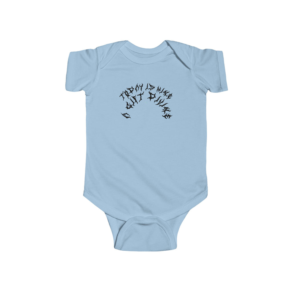Lundr A Gift Divine Black Text Baby Onesie