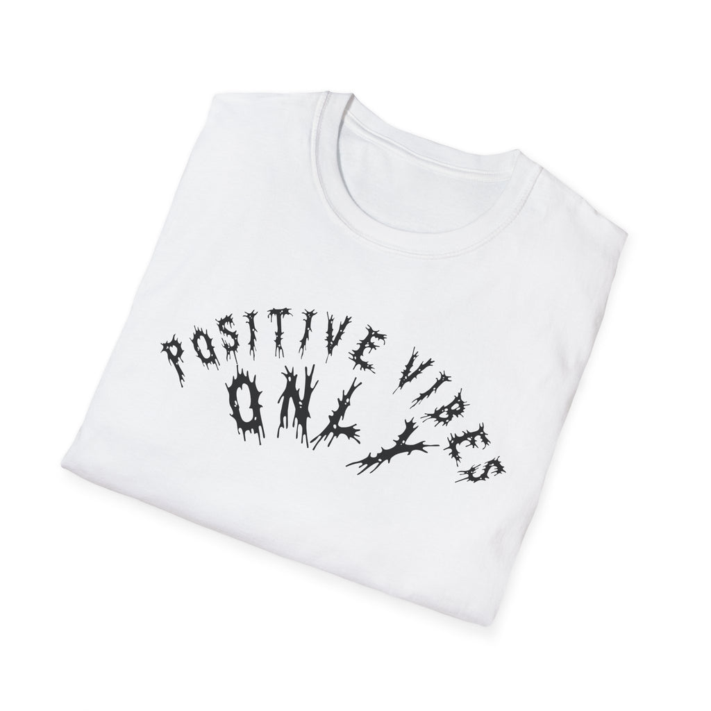 Hvita Positive Vibes Black Text Tee