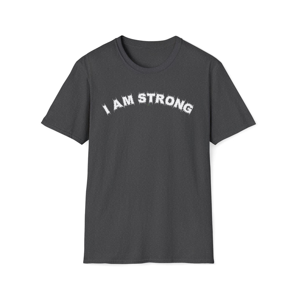 Bildsa I Am Strong White Text Tee