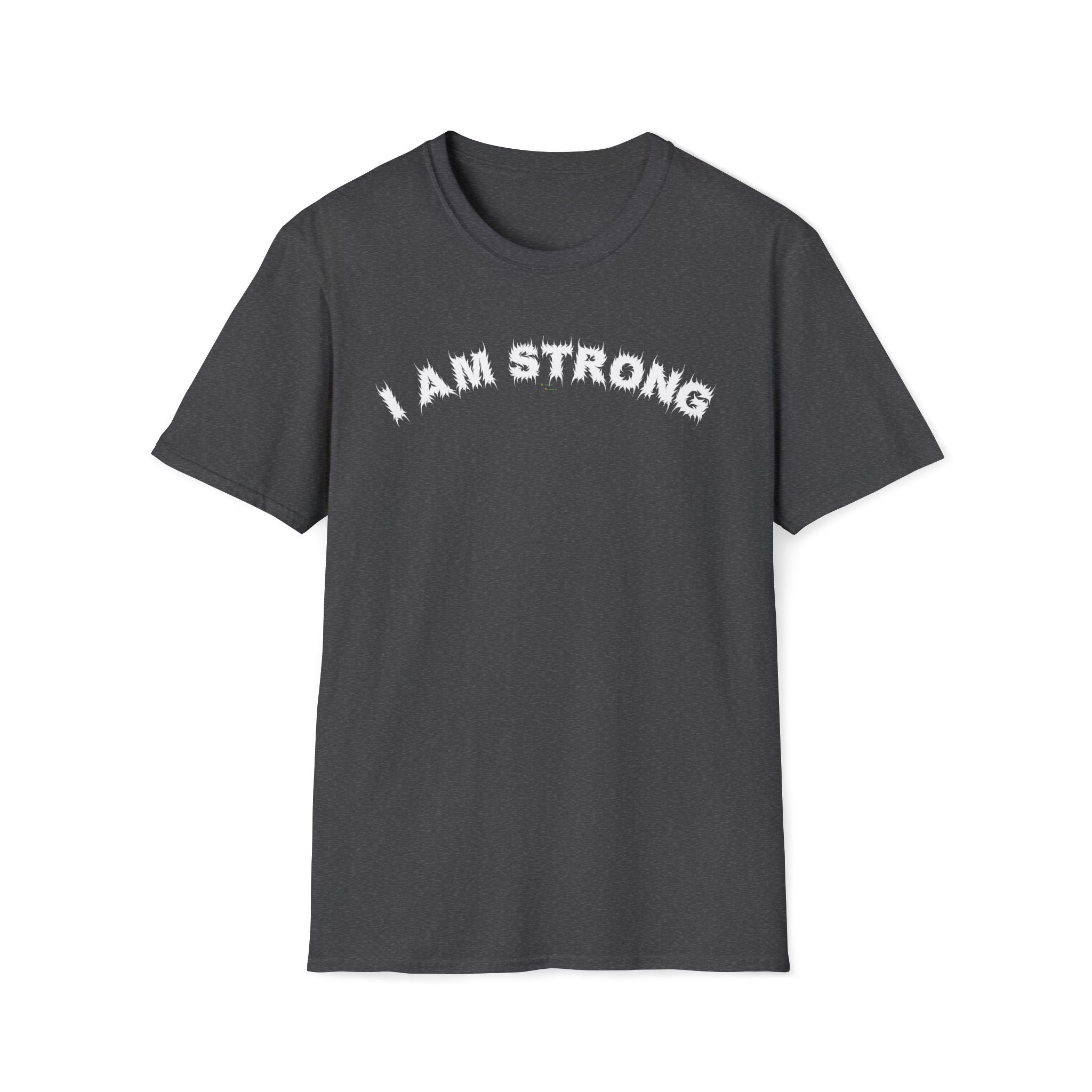 Bildsa I Am Strong White Text Tee