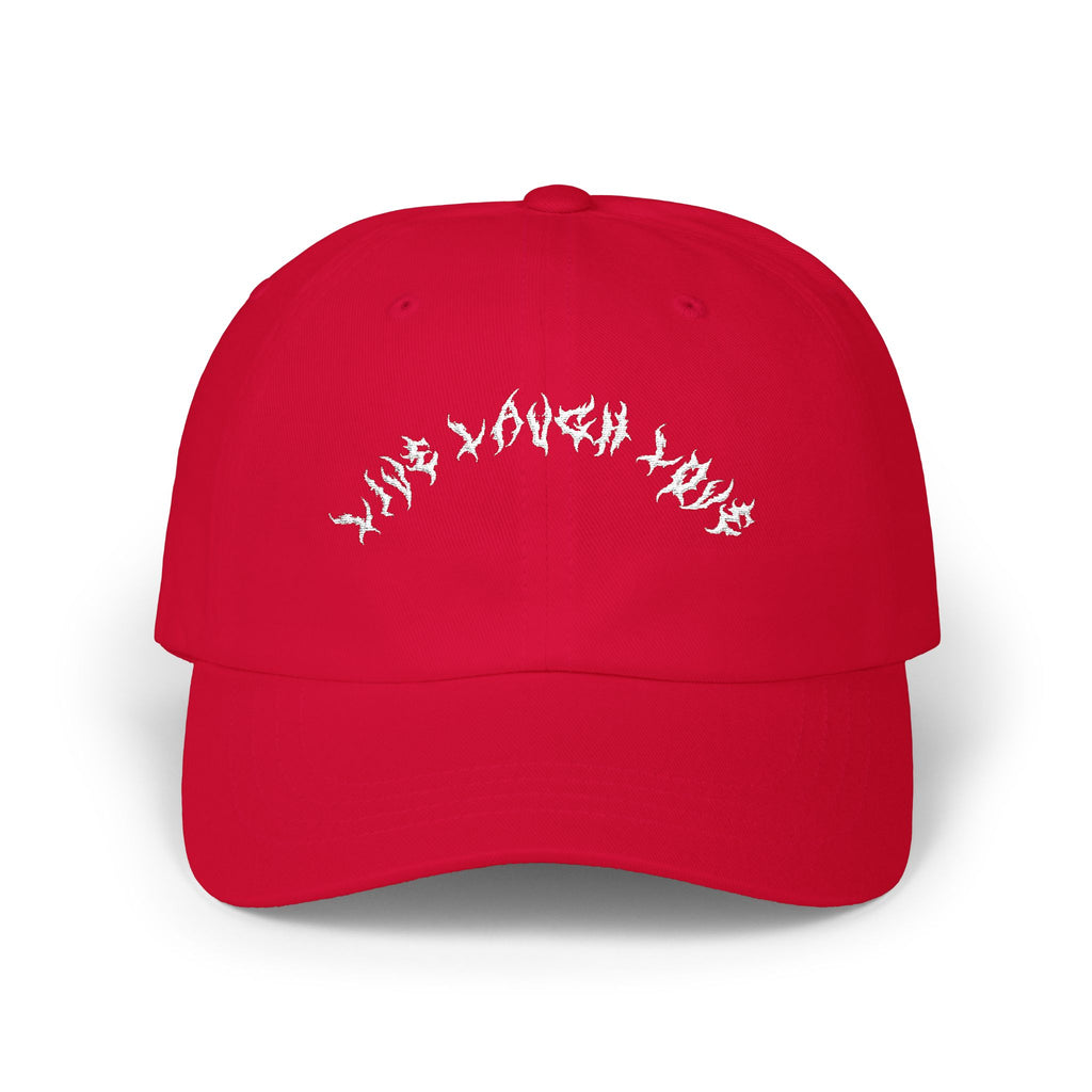 Lundr Live Laugh Love White Text Dad Hat