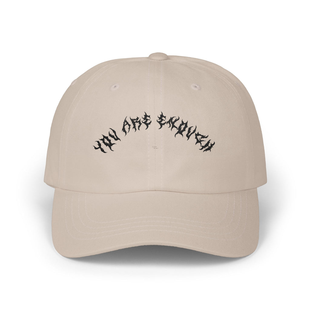 Lundr You Are Enough Black Text Dad Hat