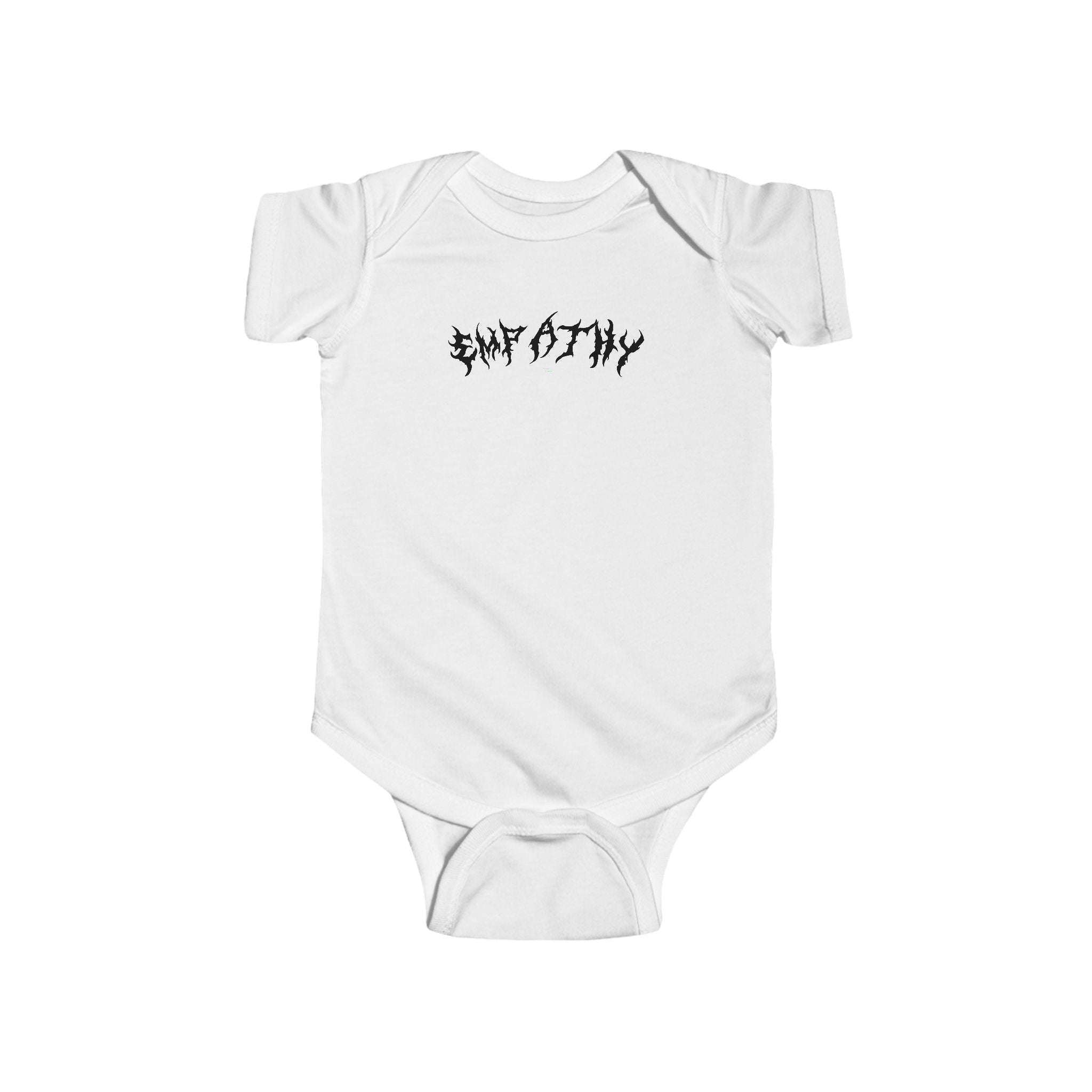 Lundr Empathy Black Text Baby Onesie