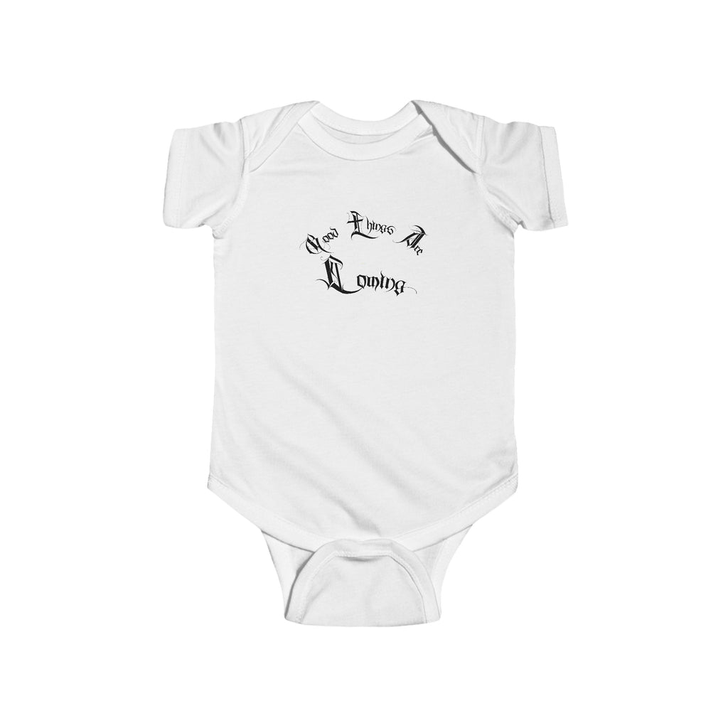Ellioaey Good Things Are Coming Black Text Baby Onesie