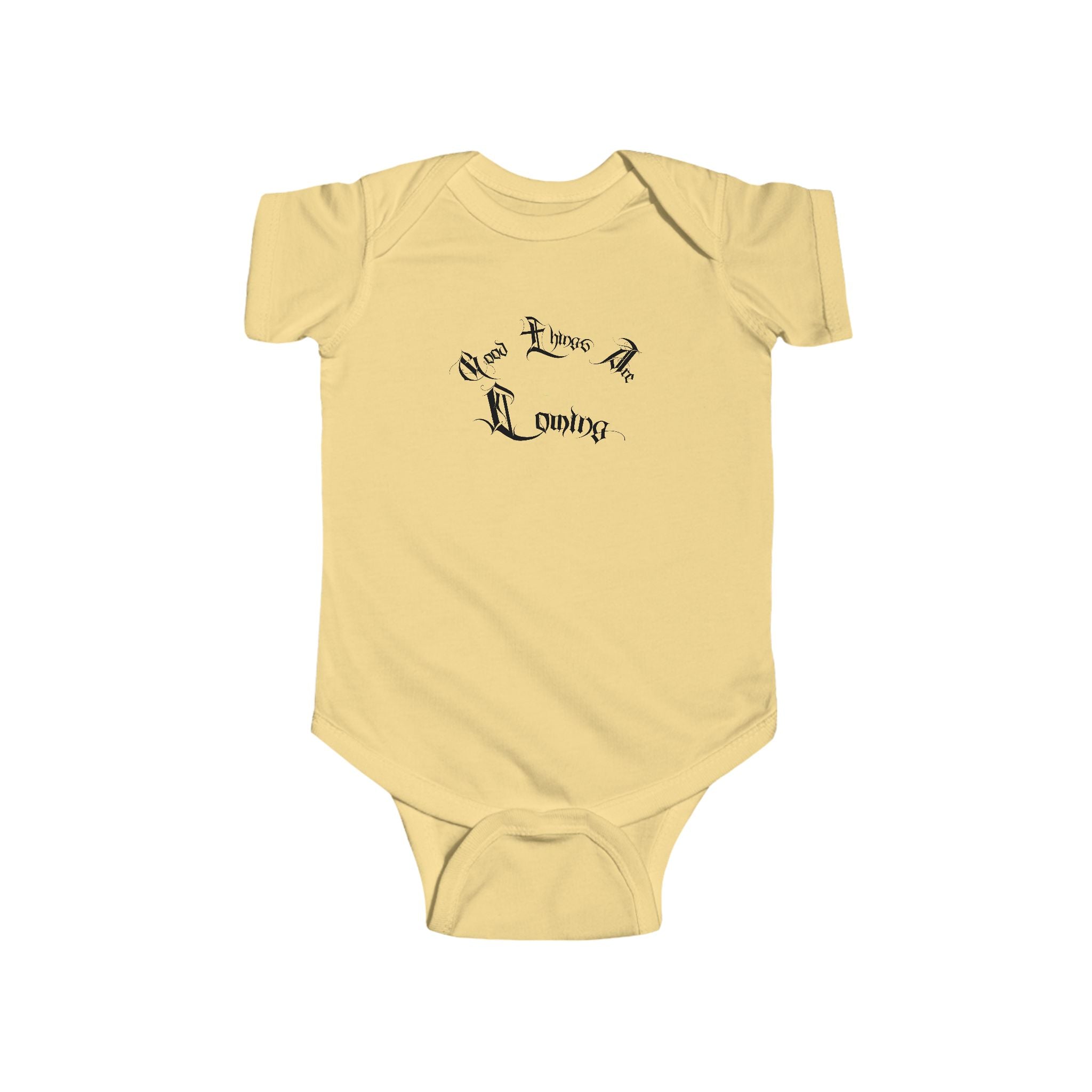 Ellioaey Good Things Are Coming Black Text Baby Onesie