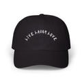 Hvita Live Laugh Love White Text Dad Hat