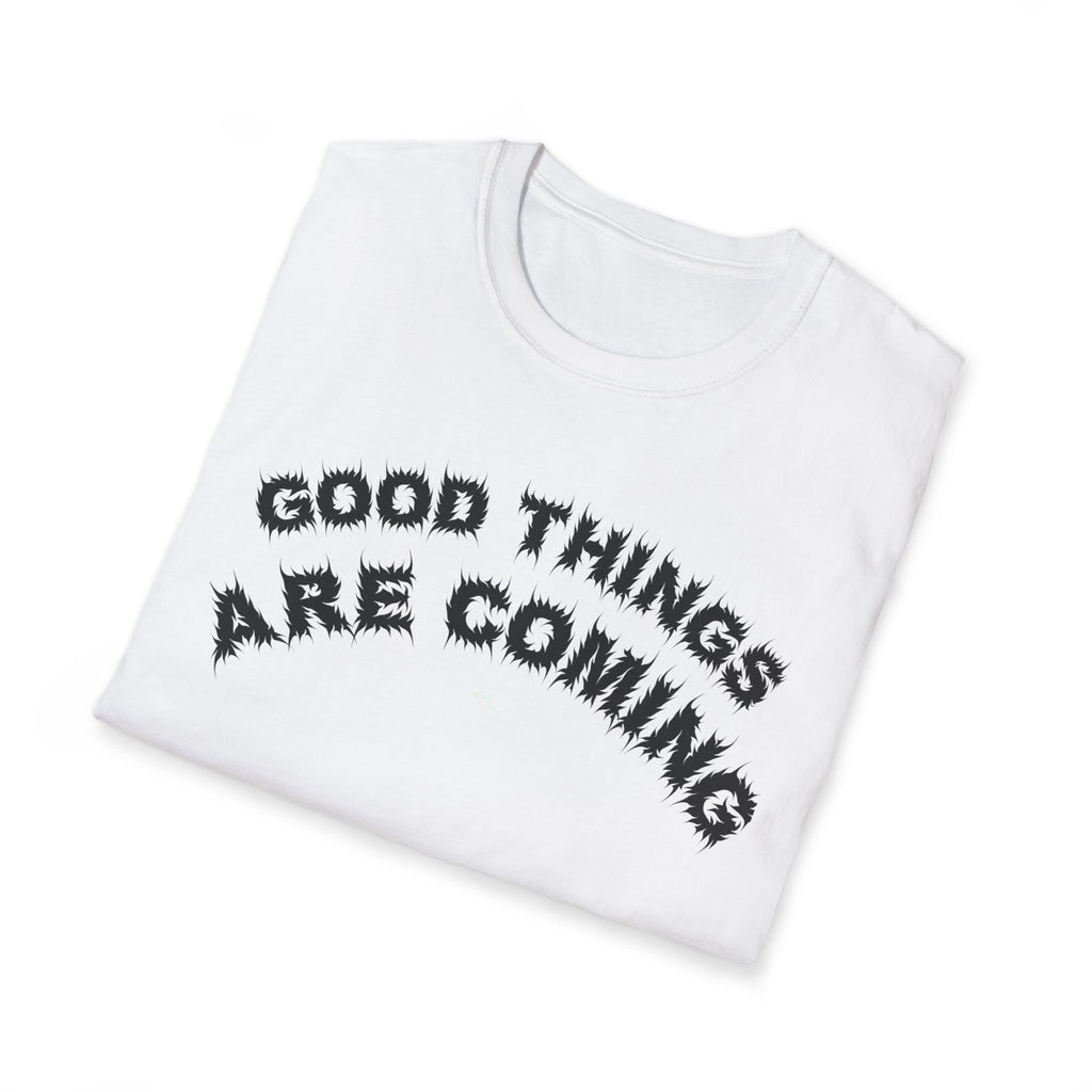 Bildsa Good Things Are Coming Black Text Tee