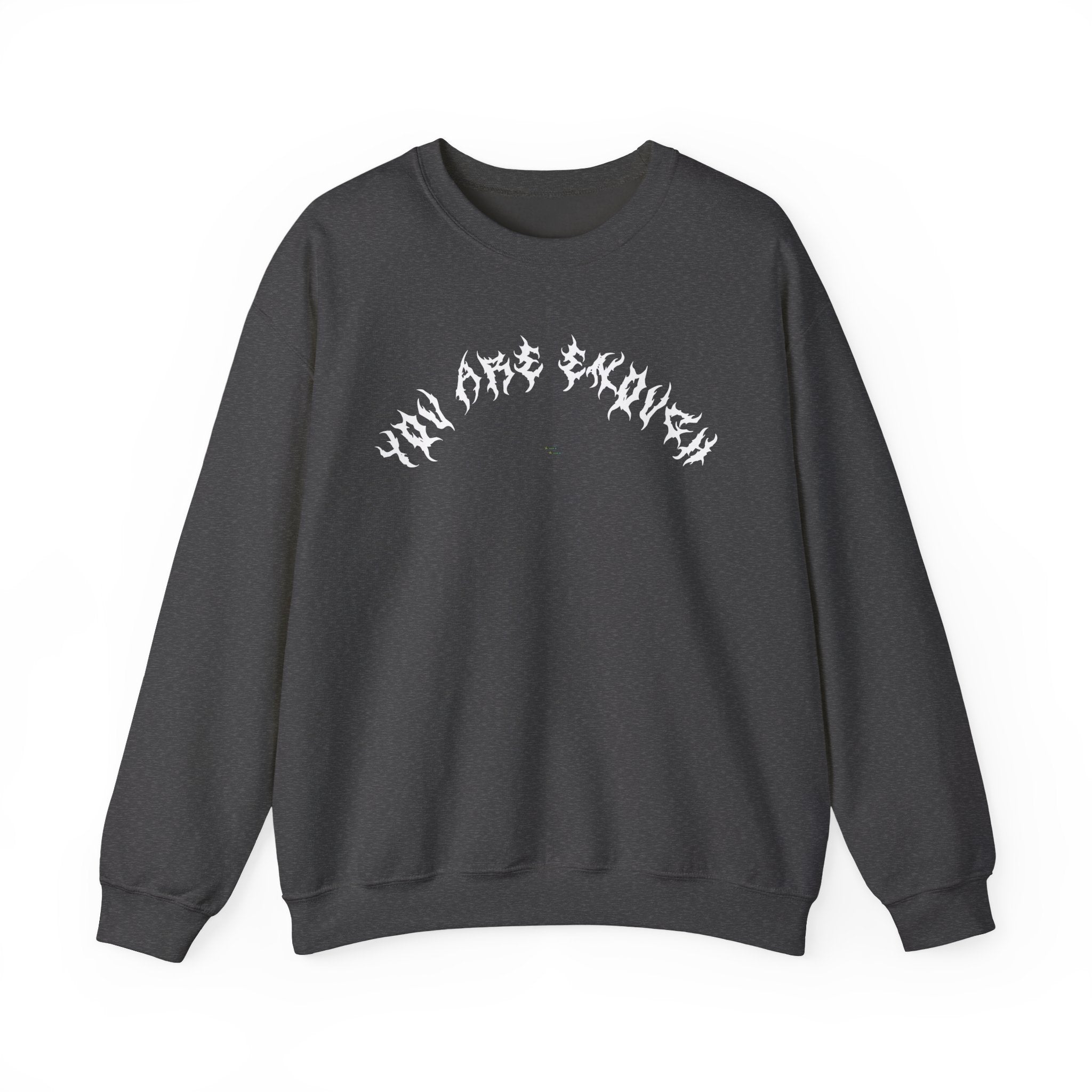 Lundr You Are Enough White Text Crewneck