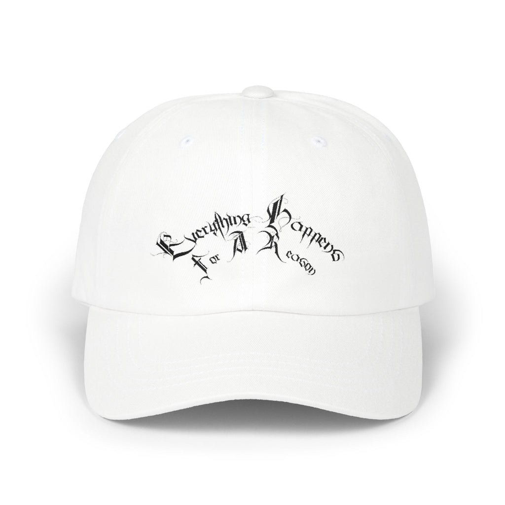 Ellioaey Everything Happens Black Text Dad Hat