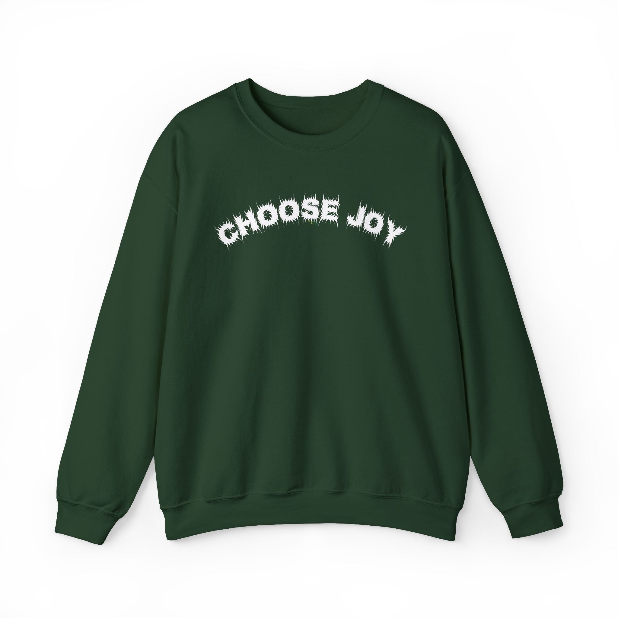 Bildsa Choose Joy White Text Crewneck