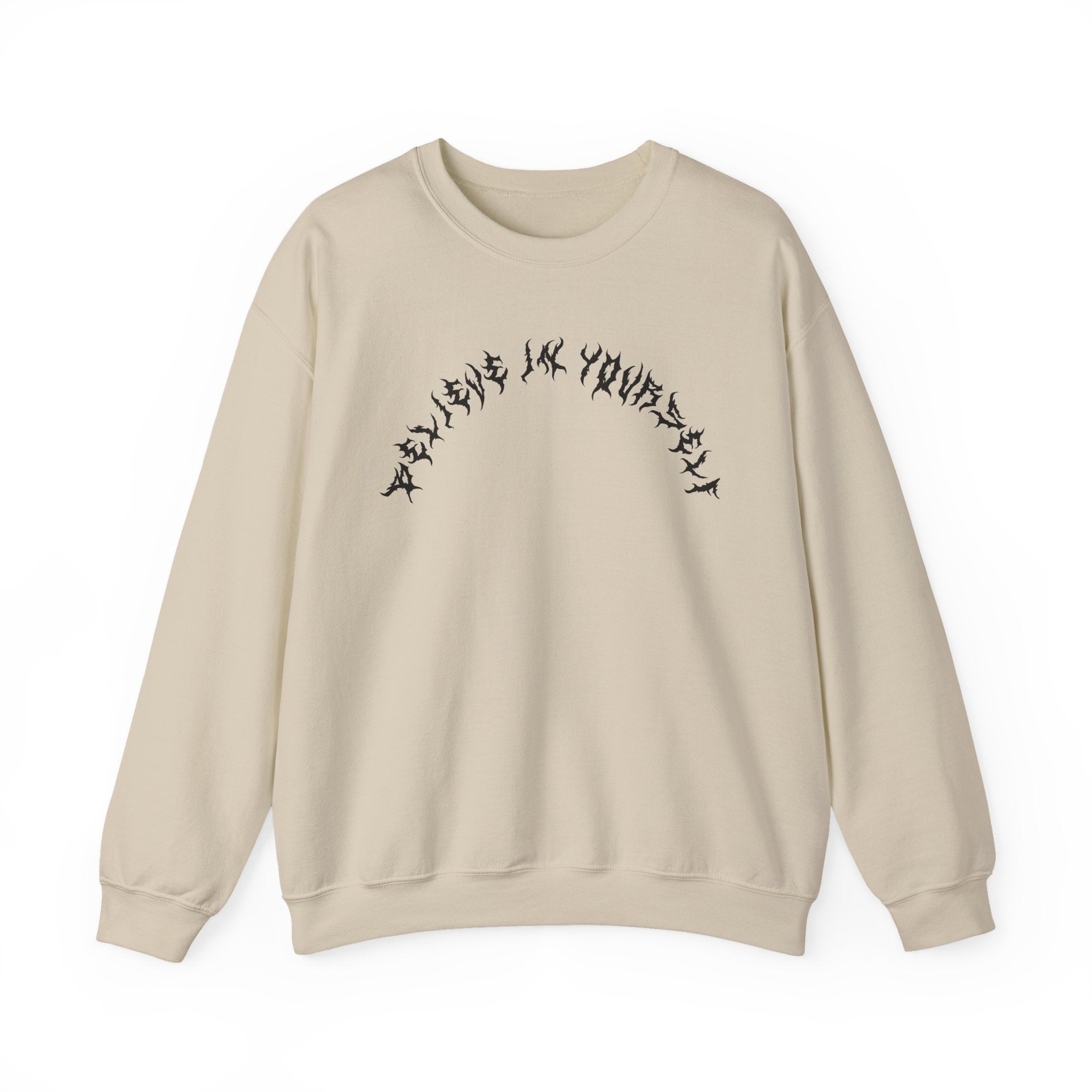 Lundr Believe In Yourself Black Text Crewneck