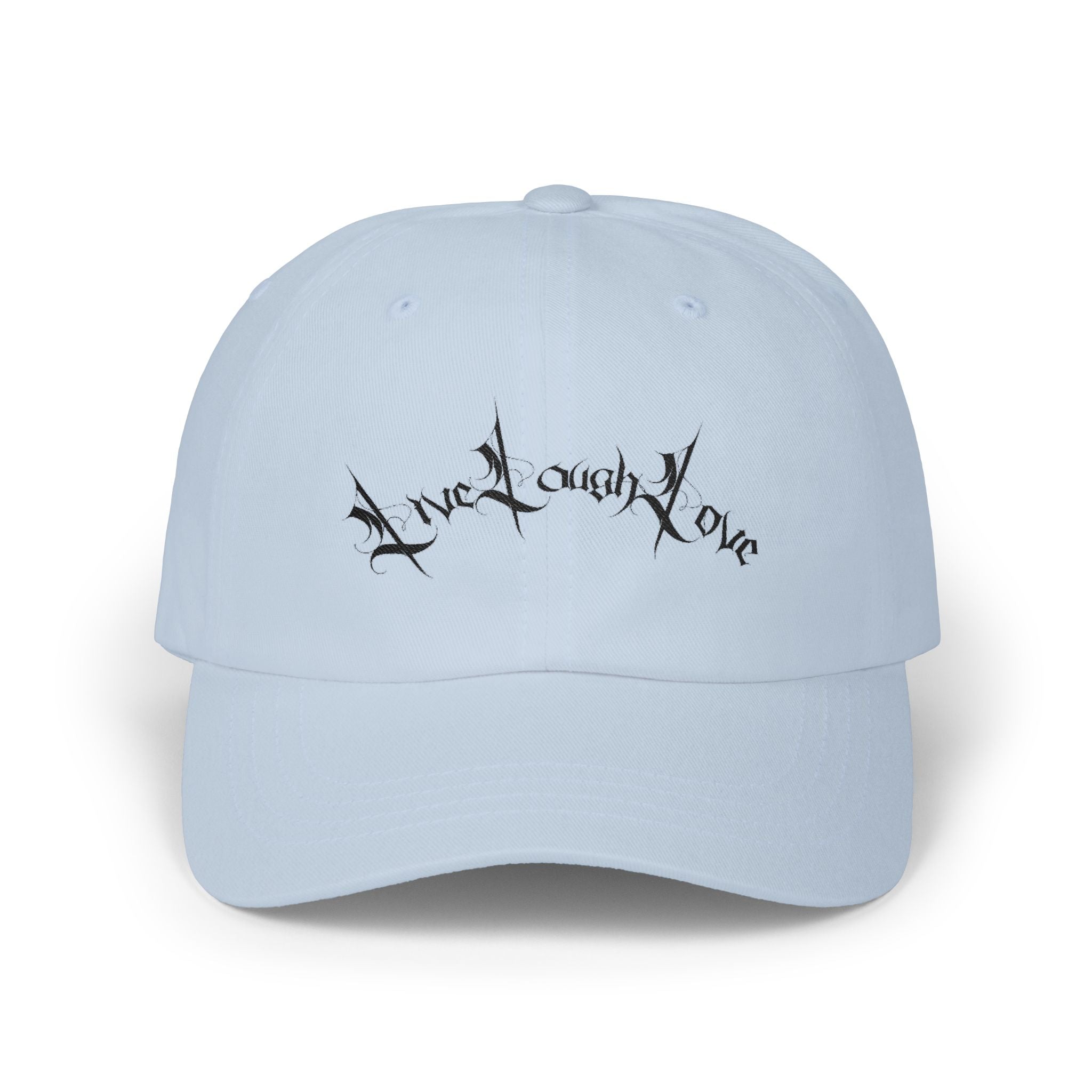 Ellioaey Live Laugh Love Black Text Dad Hat