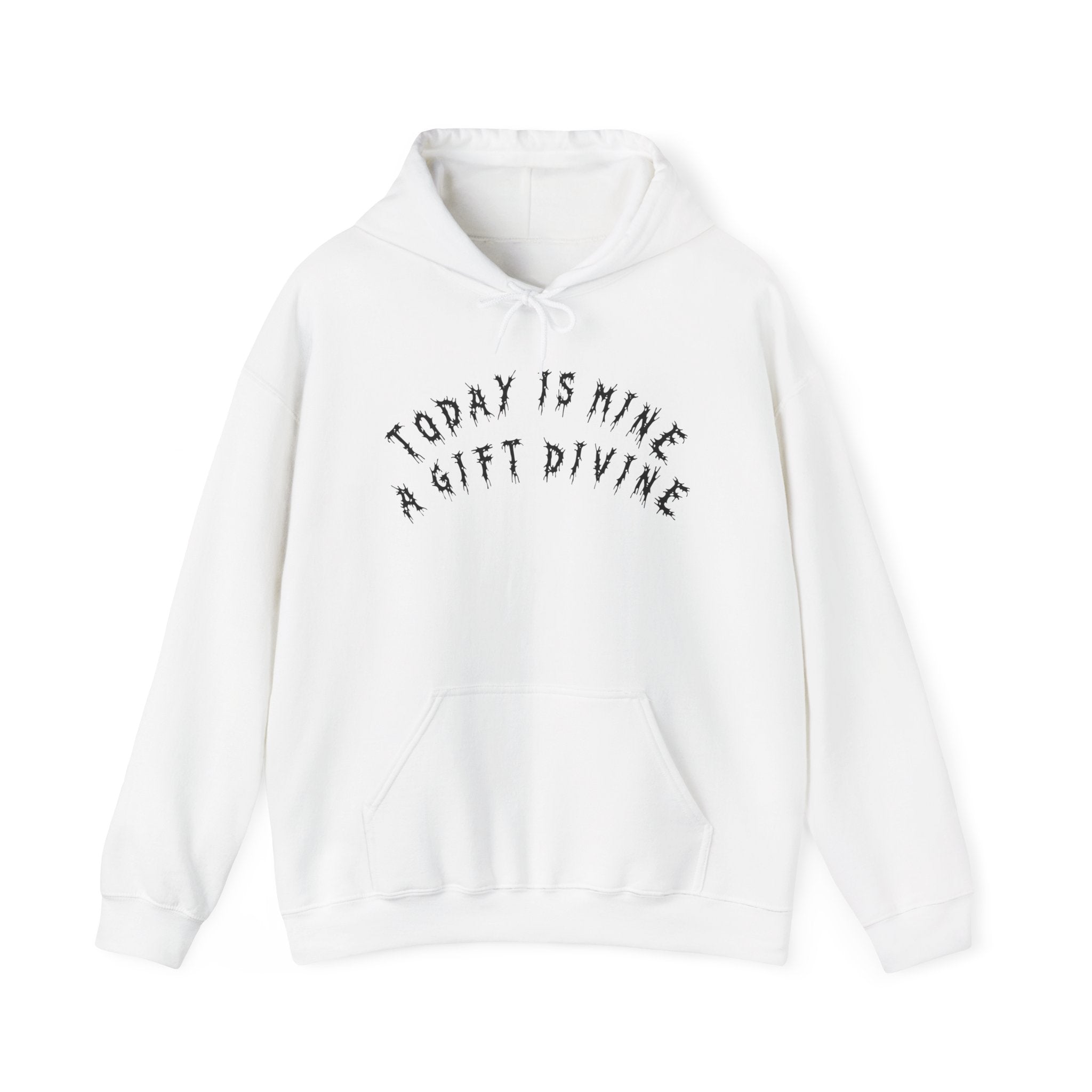 Hvita A Gift Divine Black Text Hoodie