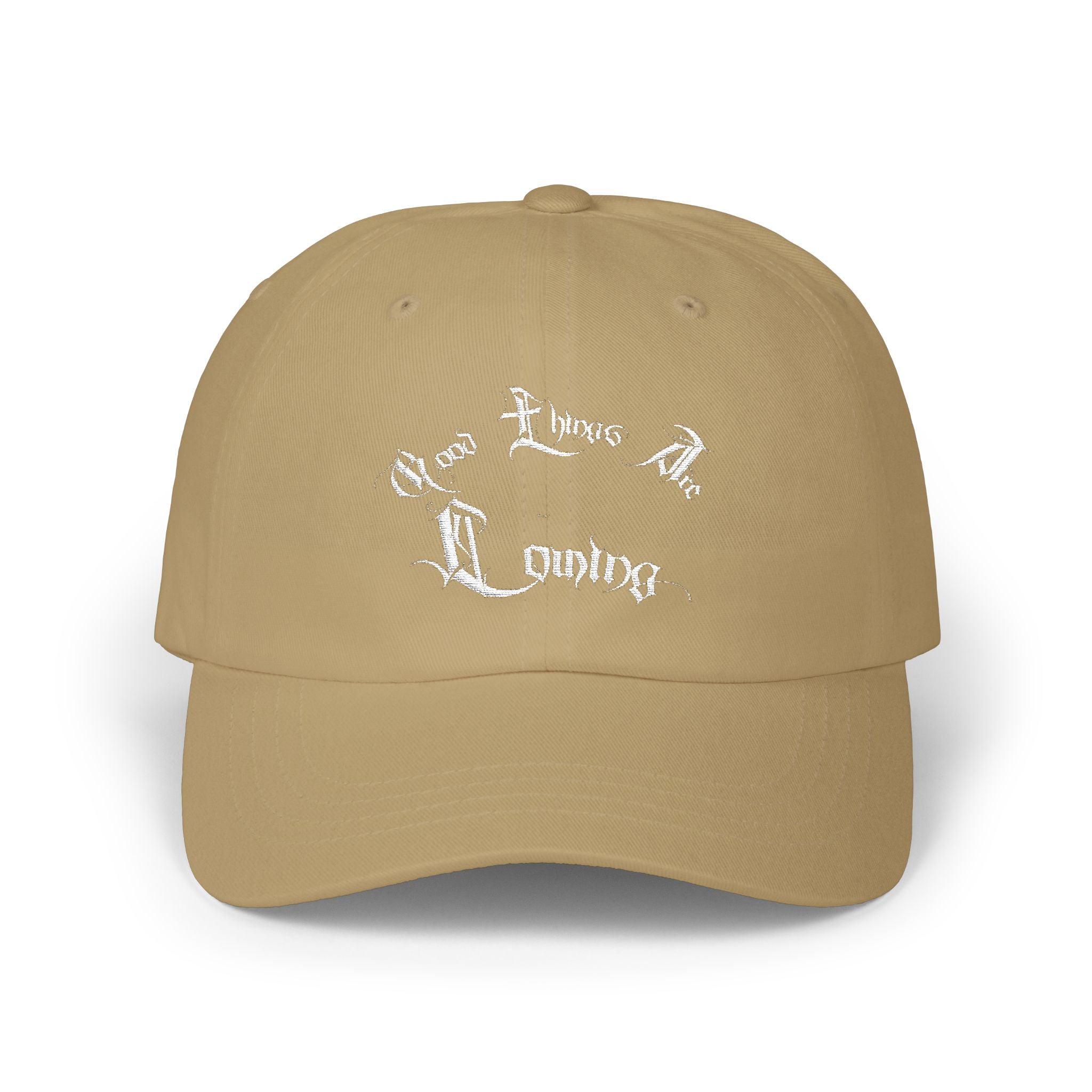 Ellioaey Good Things Are Coming White Text Dad Hat