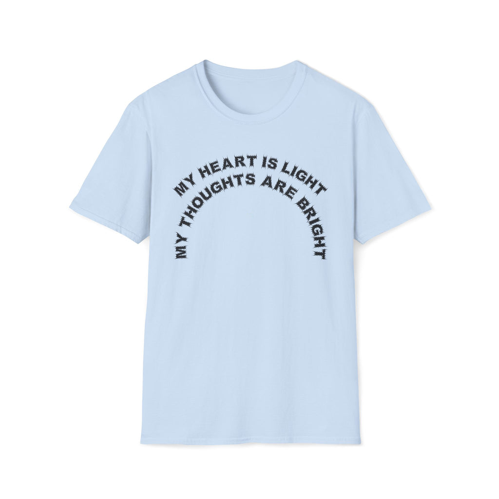 Bildsa My Heart Is Light Black Text Tee