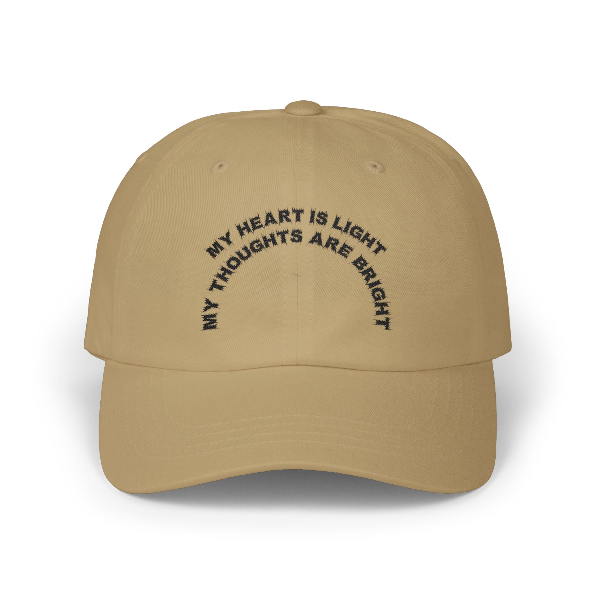 Bildsa My Heart Is Light Black Text Dad Hat