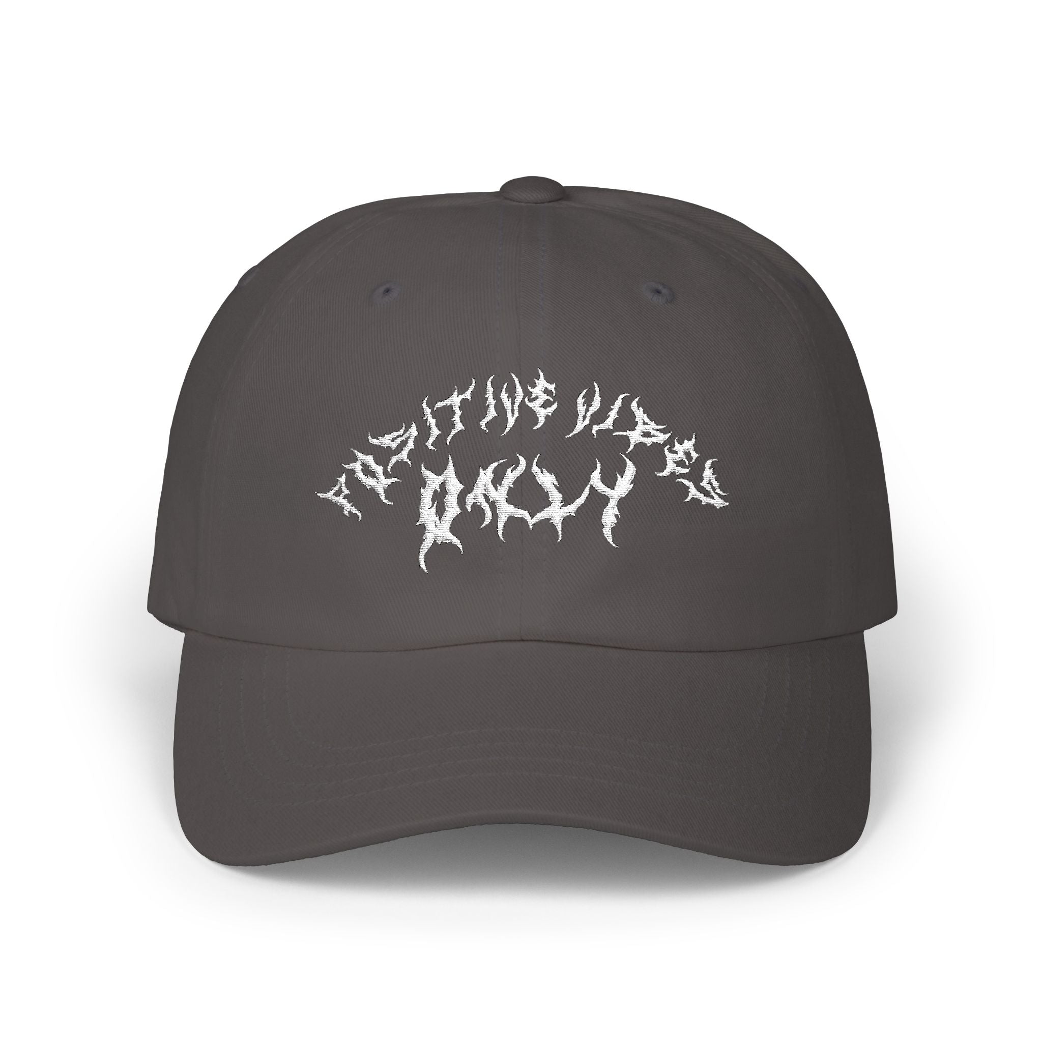 Lundr Positive Vibes White Text Dad Hat