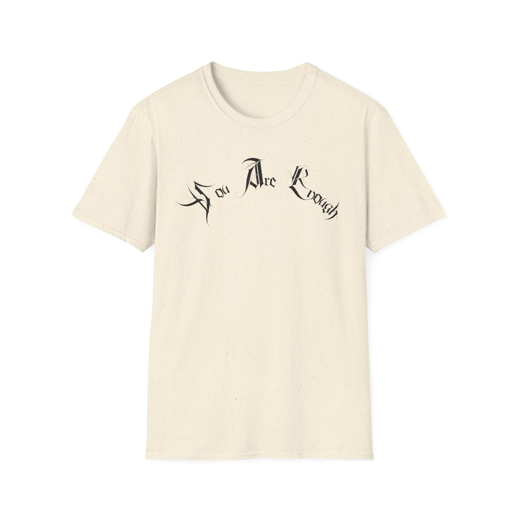 Ellioaey You Are Enough Black Text Tee