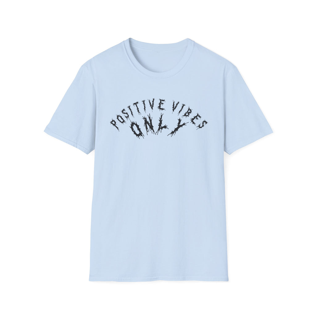 Hvita Positive Vibes Black Text Tee
