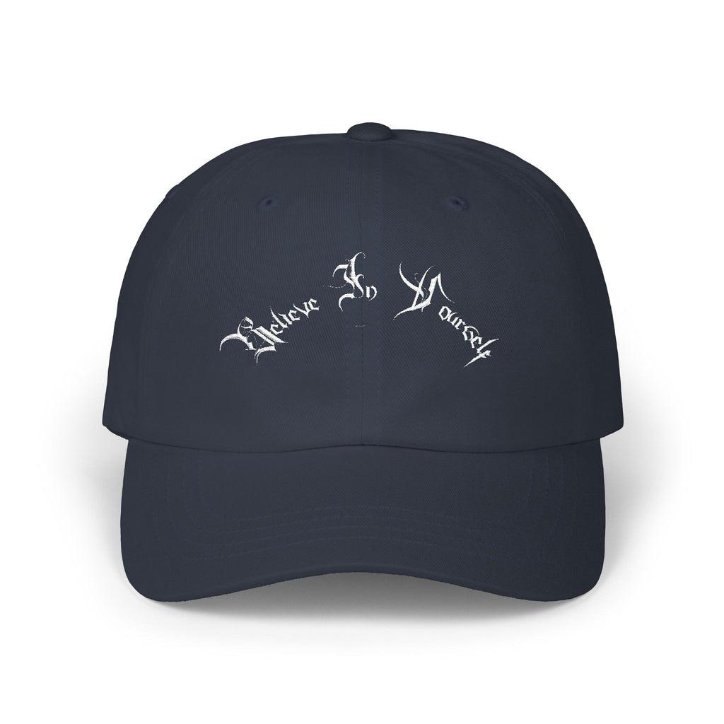 Ellioaey Believe In Yourself White Text Dad Hat