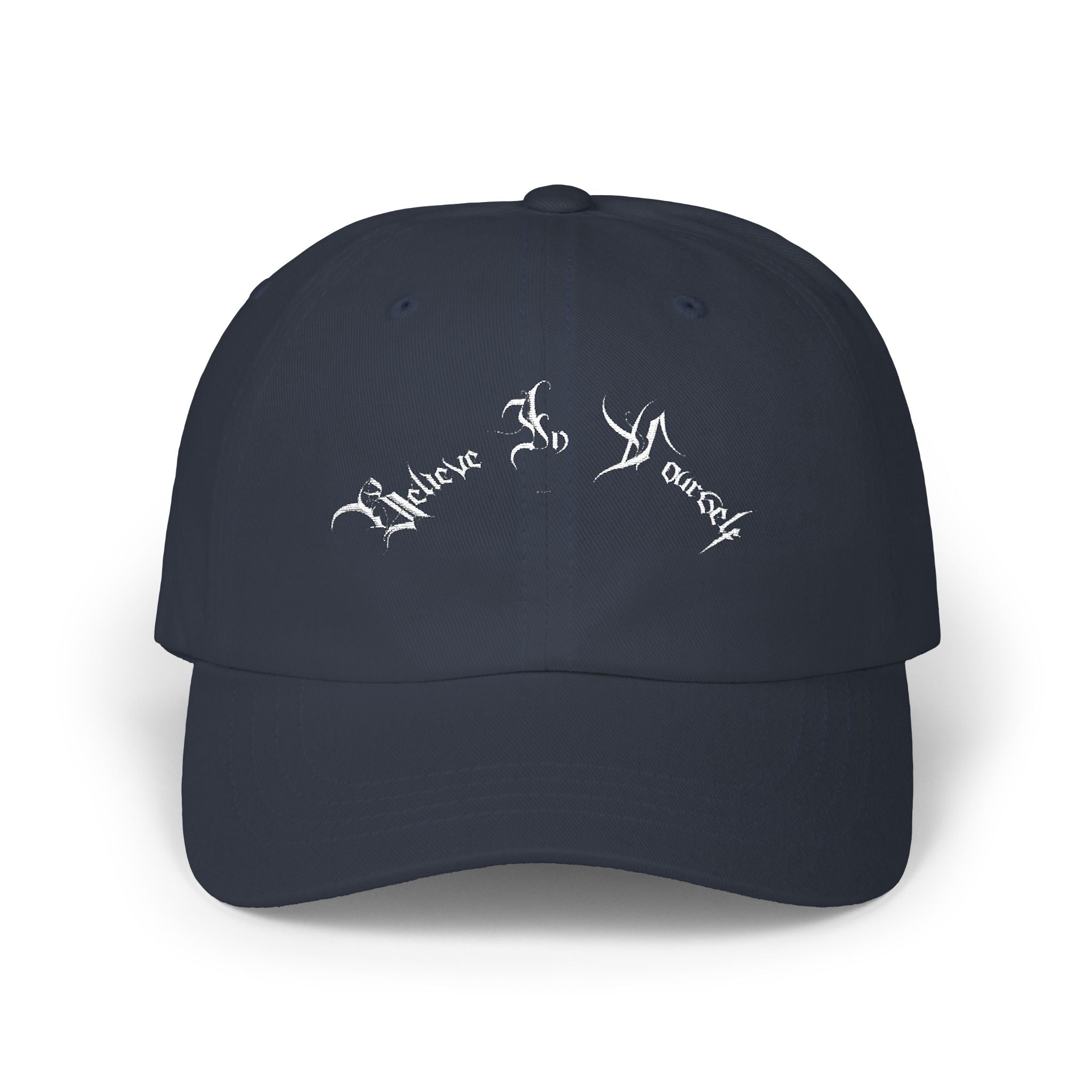 Ellioaey Believe In Yourself White Text Dad Hat