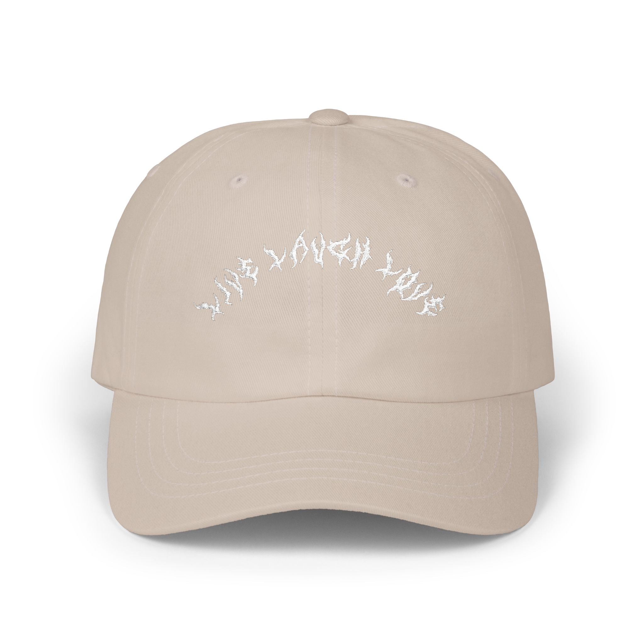 Lundr Live Laugh Love White Text Dad Hat
