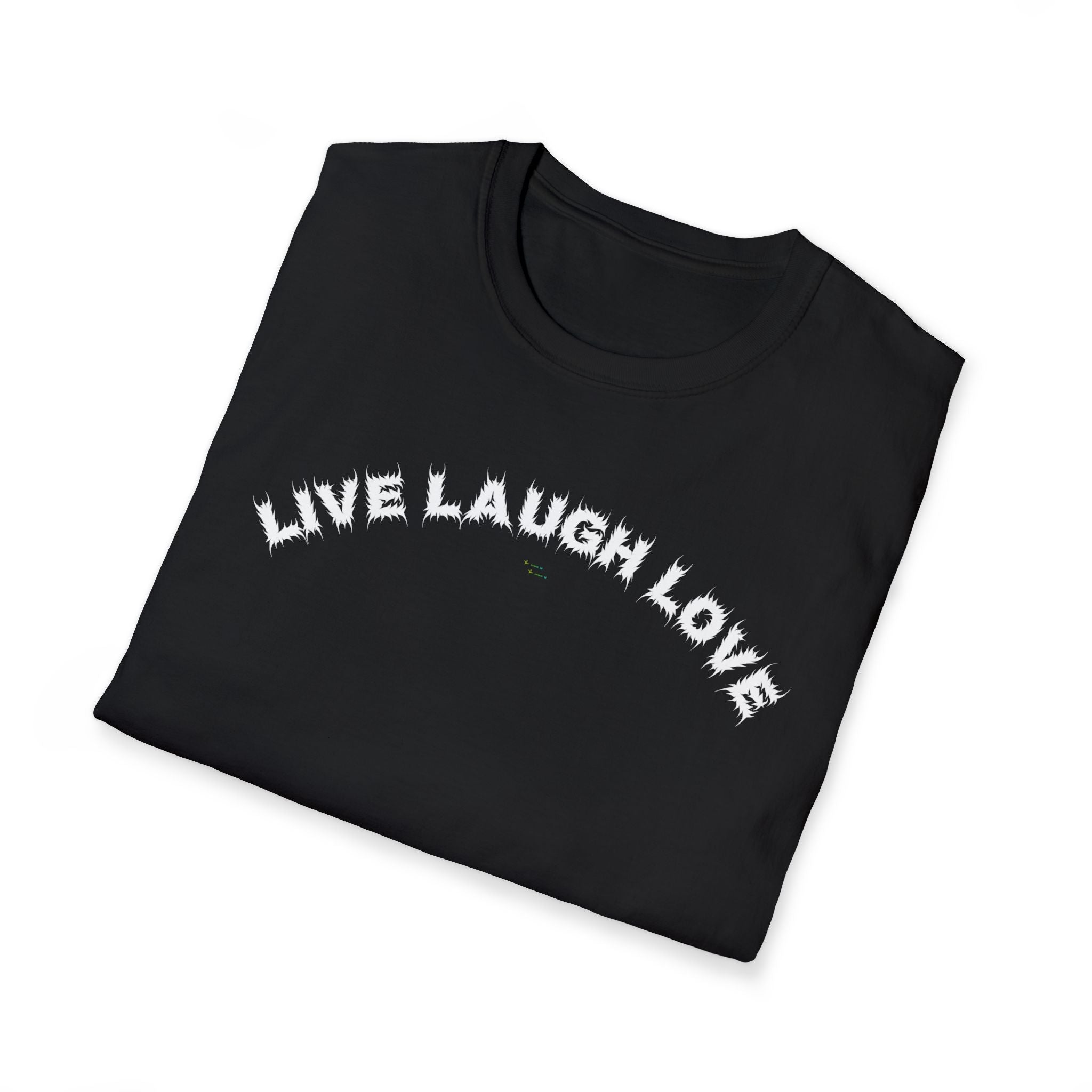 Bildsa Live Laugh Love White Text Tee