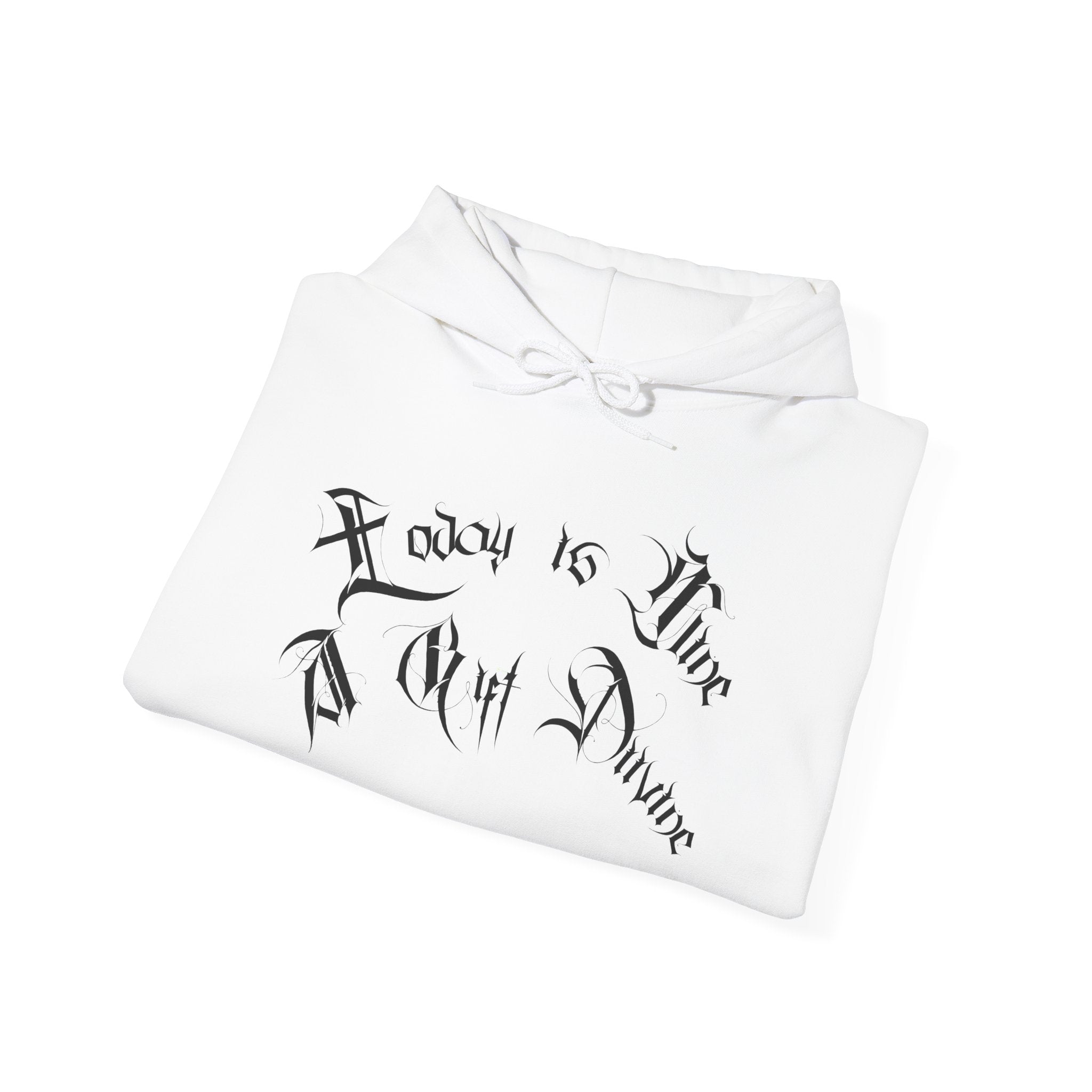 Ellioaey A Gift Divine Black Text Hoodie