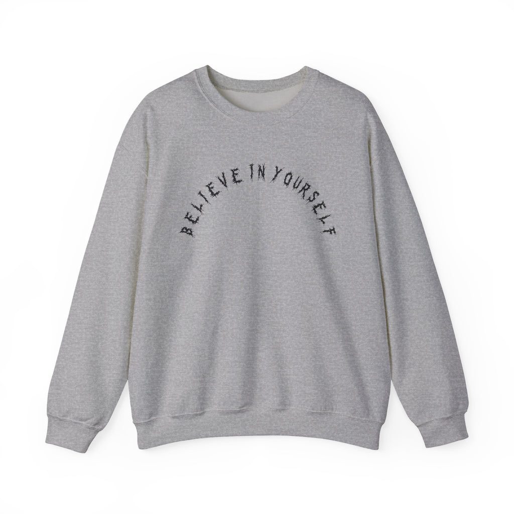 Hvita Believe In Yourself Black Text Crewneck