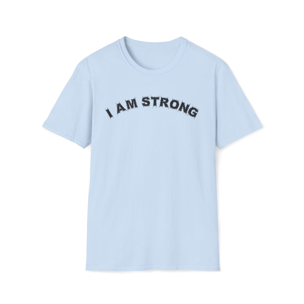 Bildsa I Am Strong Black Text Tee