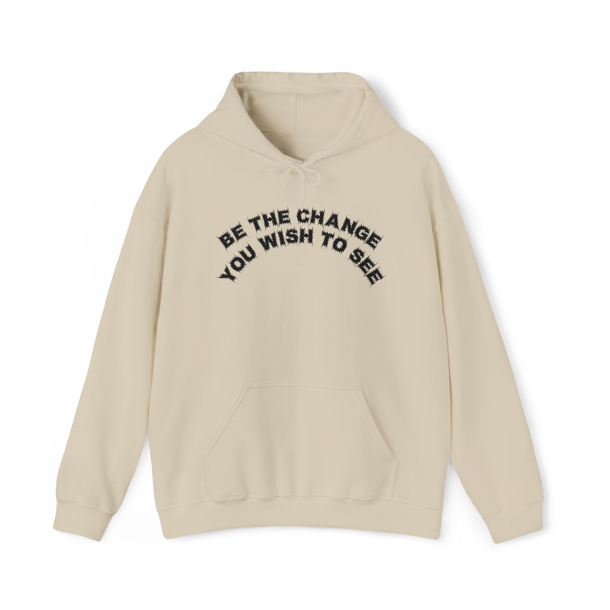 Bildsa Be The Change Black Text Hoodie