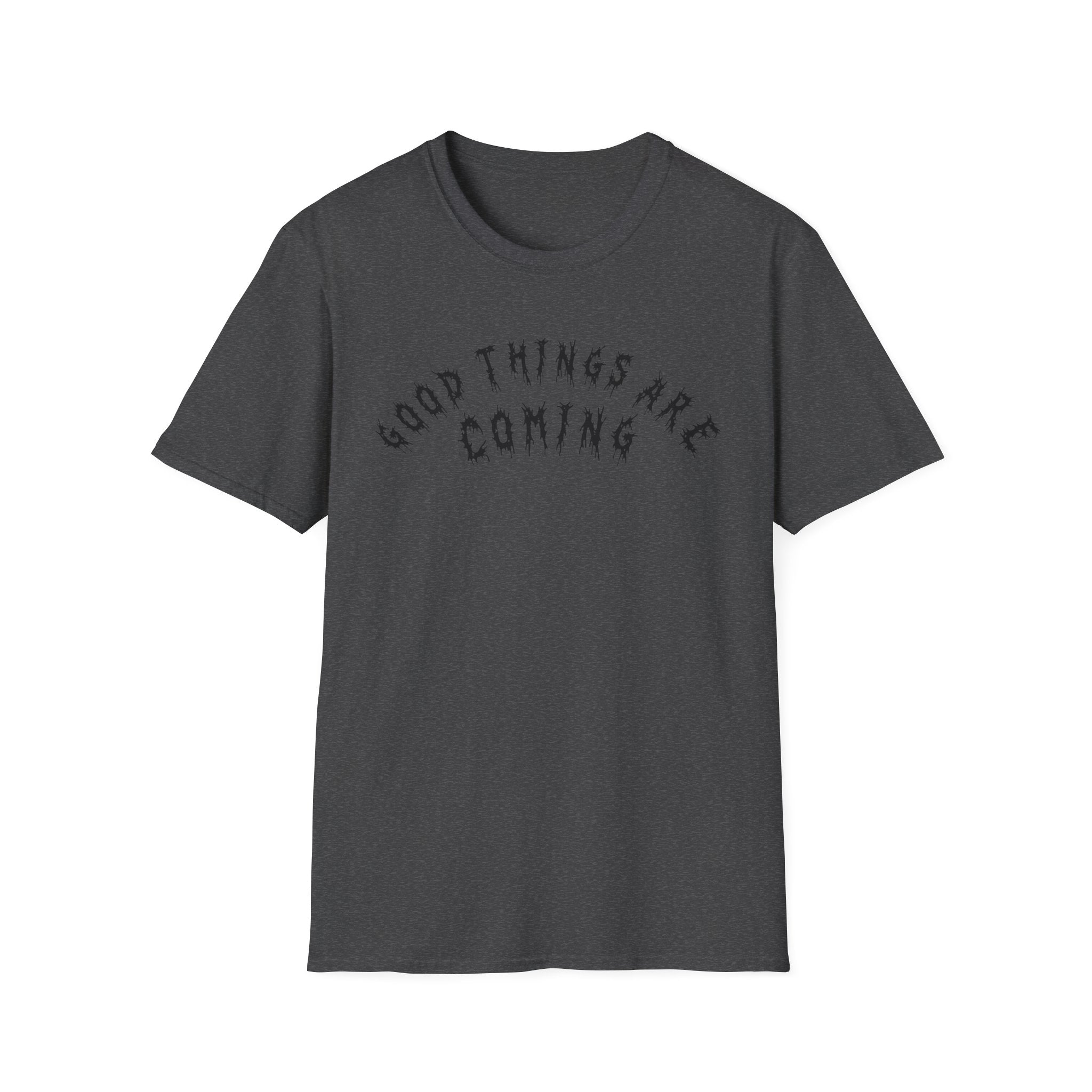 Hvita Good Things Are Coming Black Text Tee