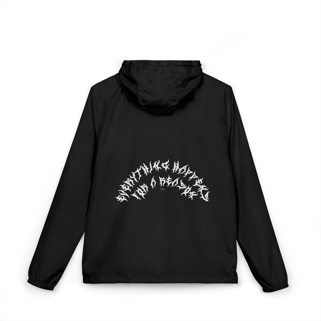 Lundr Everything Happens White Text Windbreaker