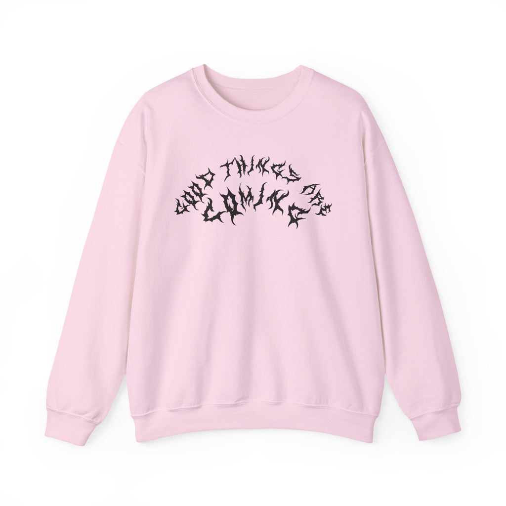 Lundr Good Things Are Coming Black Text Crewneck