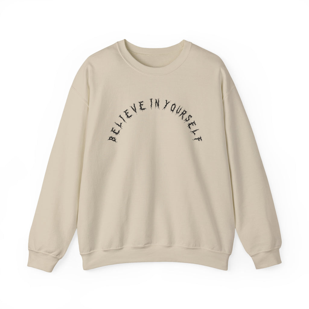 Hvita Believe In Yourself Black Text Crewneck