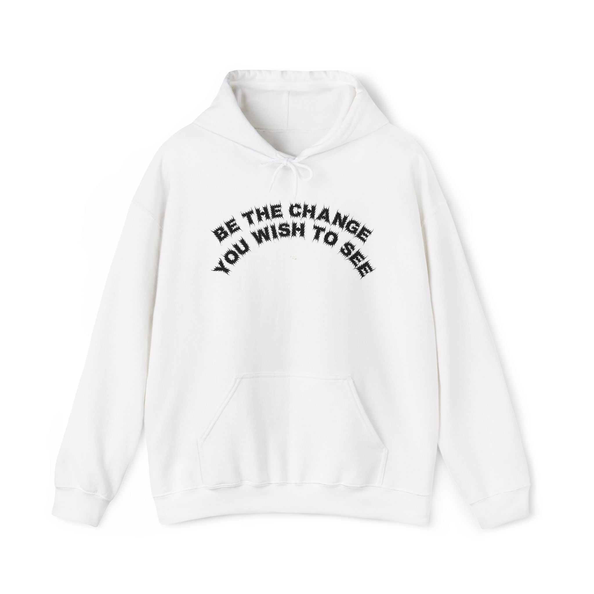 Bildsa Be The Change Black Text Hoodie